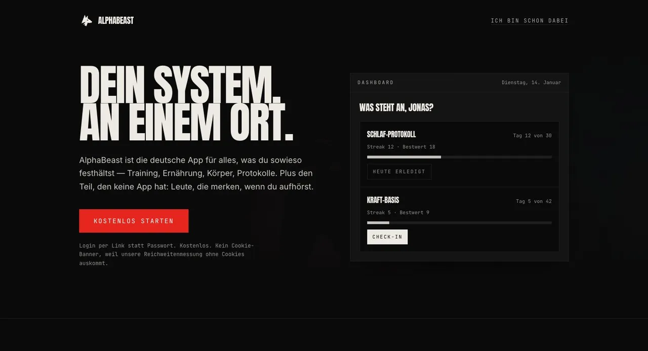 Startseite von alphabeast.de