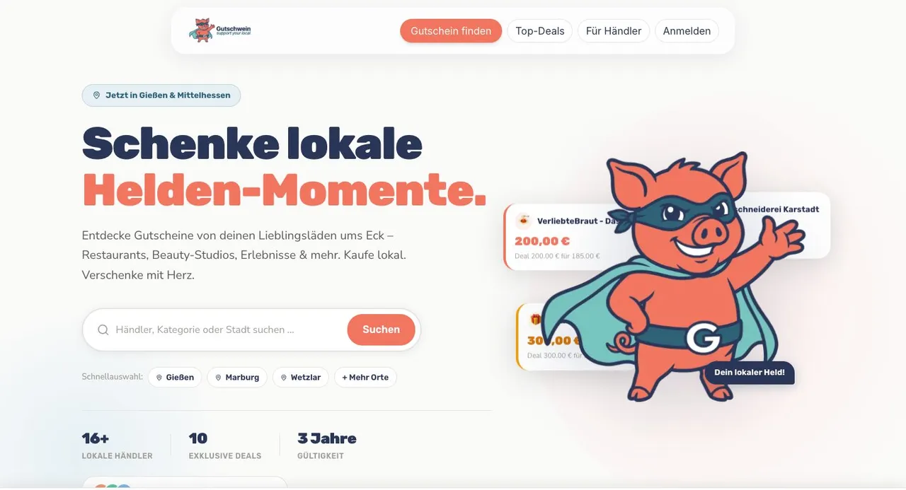 Startseite von Gutschwein